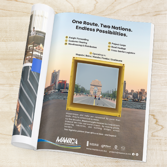 Publicidade impressa da Manica Freight Services