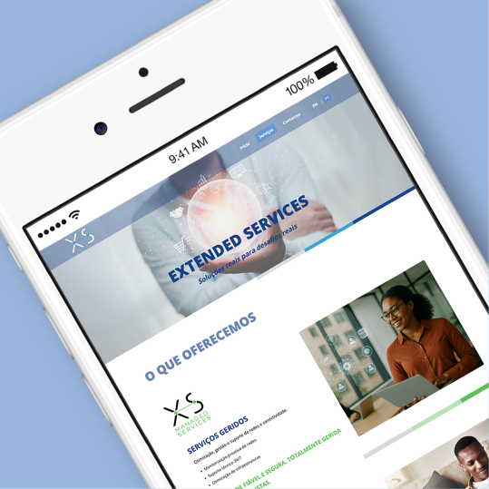 Website corporativo da XS Extended Services